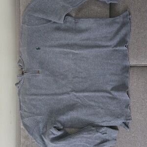 Polo / Ralph Lauren Estate Rib Gray Quarter-Zip Sweater